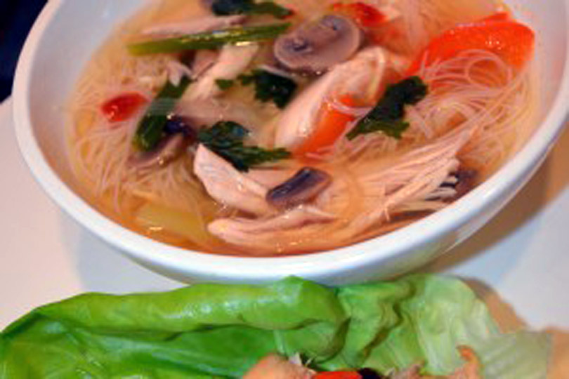 GlutenFree Asian Chicken Stock, Soup and Chicken Lettuce Wraps