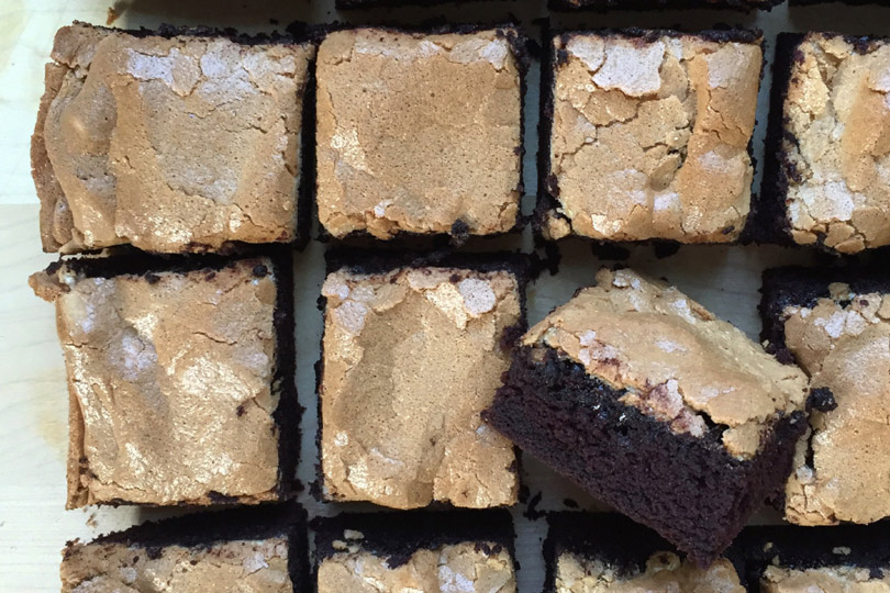 GlutenFree Chocolate Cake Bars with Brown Sugar Meringue