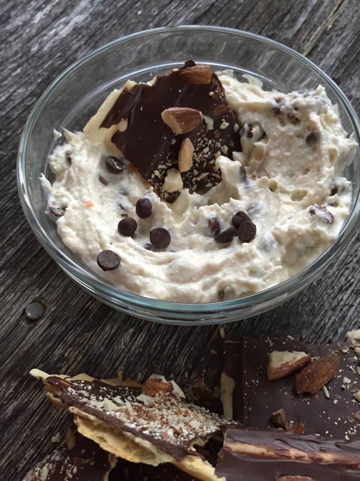 Chocolate and Almond Matzoh with Cannoli Filling