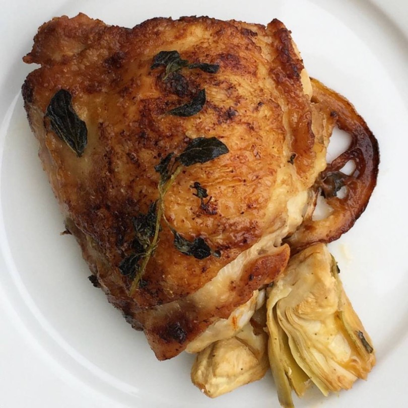 Pan Roasted Chicken Thighs